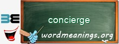 WordMeaning blackboard for concierge